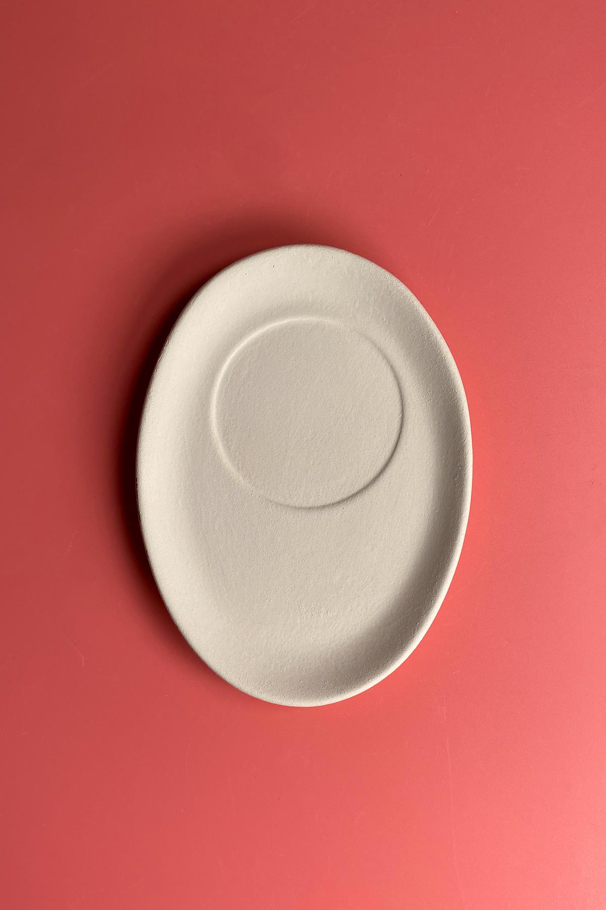 Oval Serving Plate | Ceramic Bisque