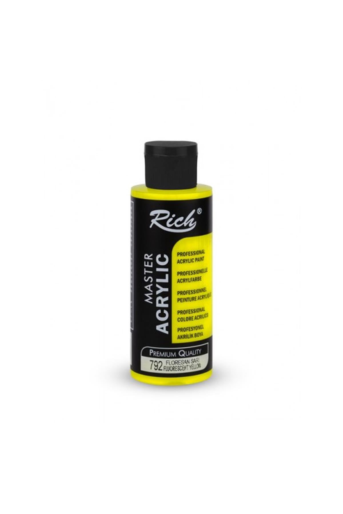 Rich Master Akrilik Boya - 2443 Floresan Sarı 120 ml