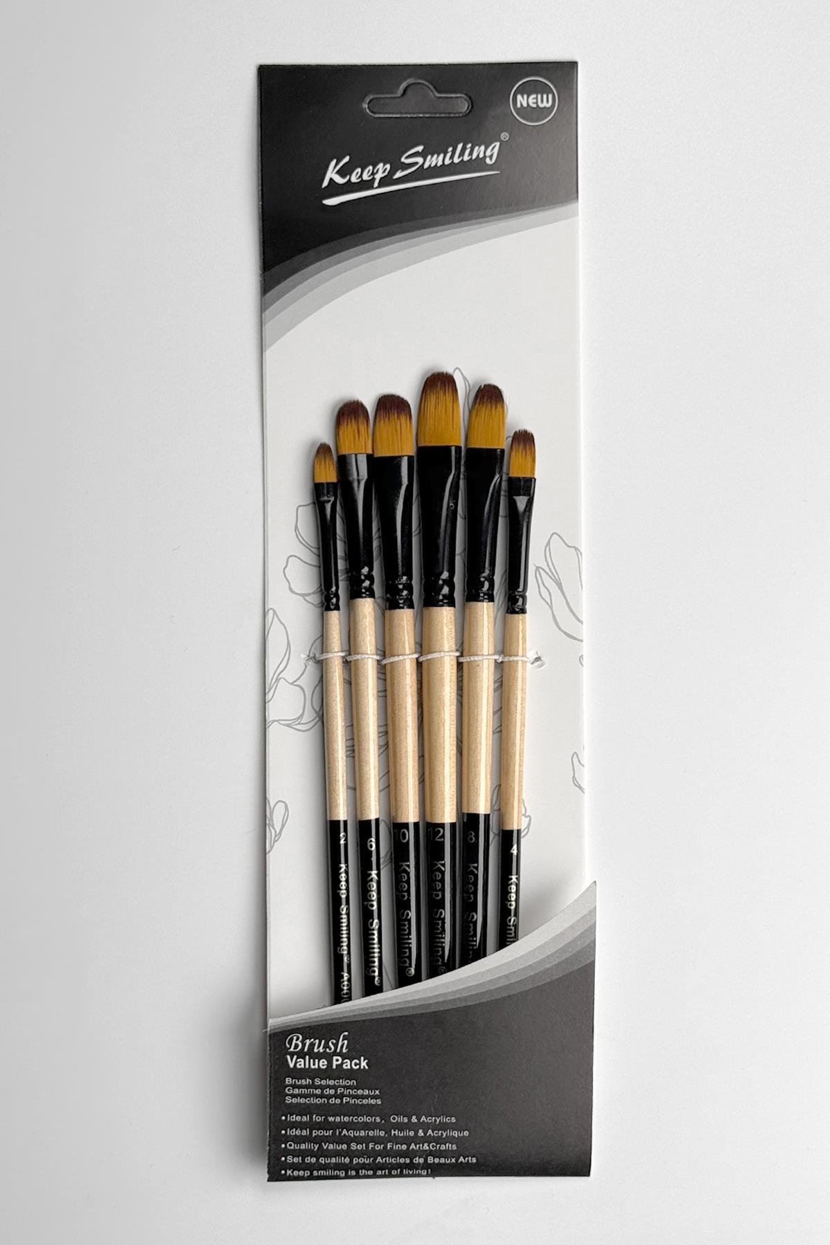 Sentetik Kedi Dili Fırça Seti 6'lı