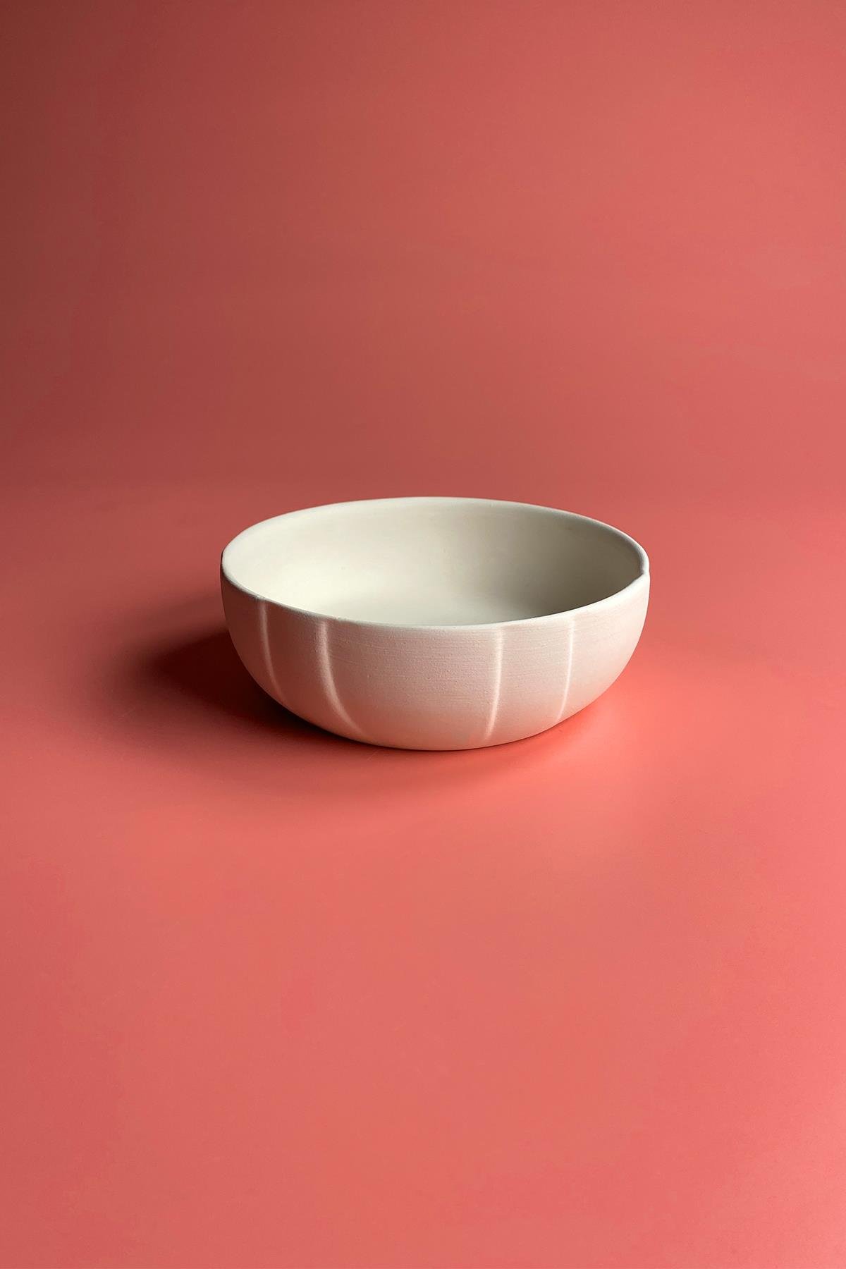 Triple Wind Bowl Ceramic Bisque