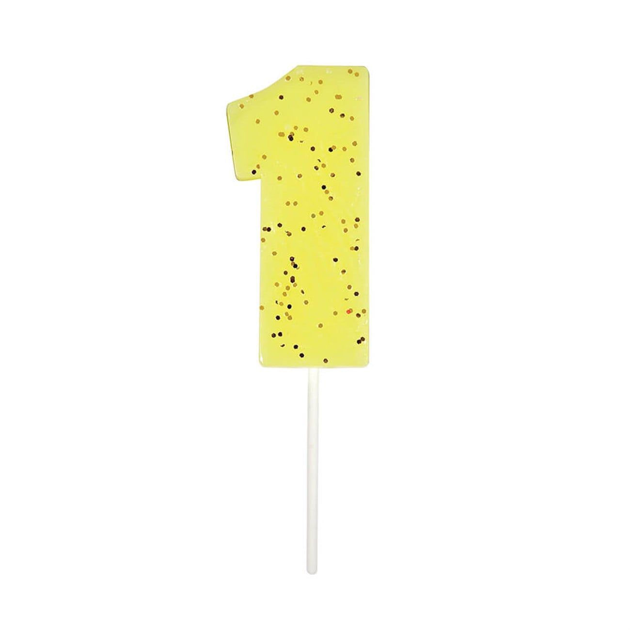 Meri Meri - Yellow Number 1 Candle - 1 Numara Sarı Mum