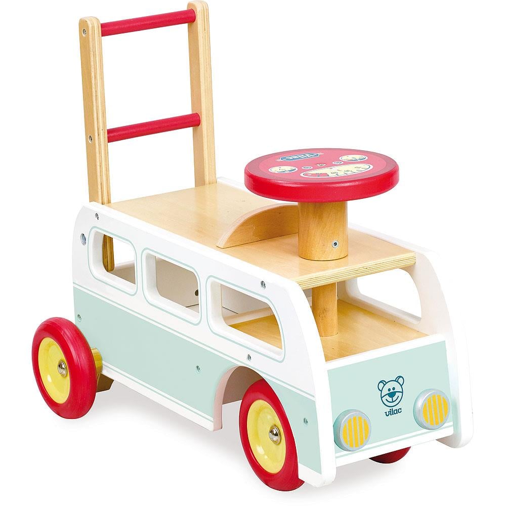 Vilac - 2 in 1 Retro Bus - Klasik Otobüs Ahşap Oyuncaklar