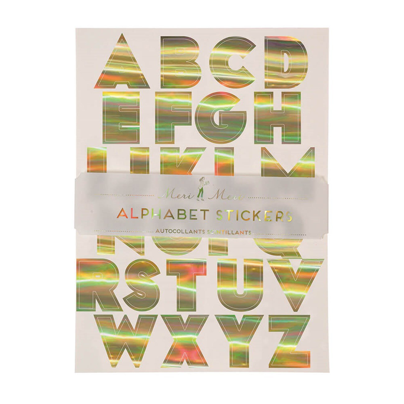 Meri Meri - Alfabe Çıkartma - Altın Folyolu
