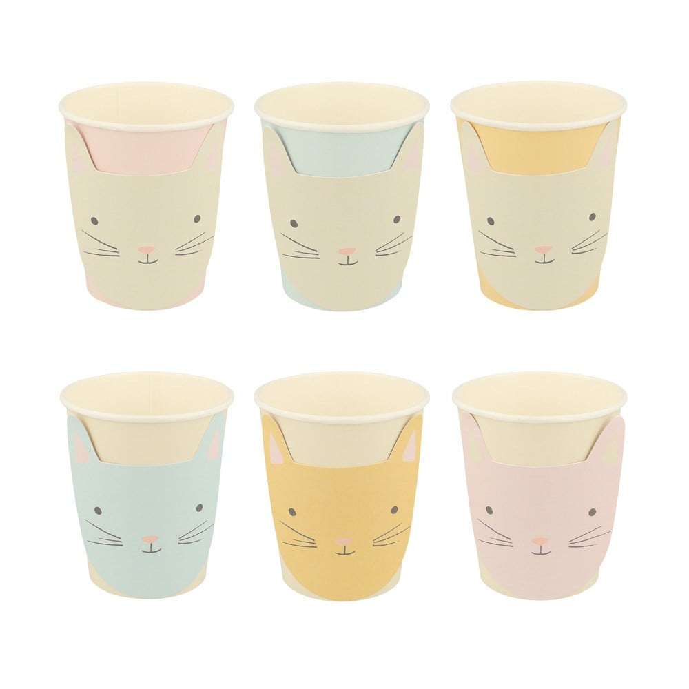 Meri Meri - Cat Cups - Kedi Bardaklar - 8'li Bardaklar