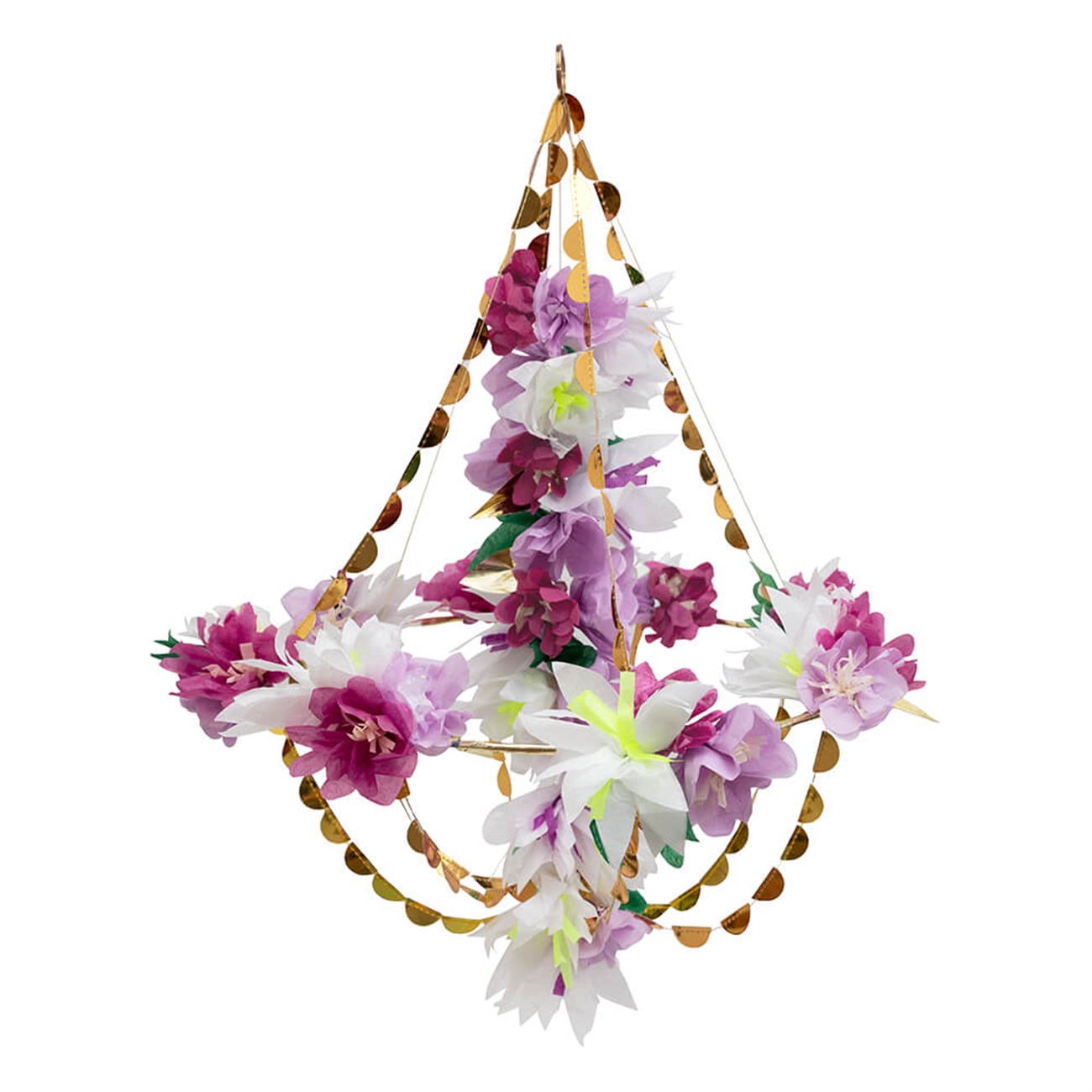 Meri Meri - Lilac Blossom Chandelier - Lila Çiçekli Süs Avizesi