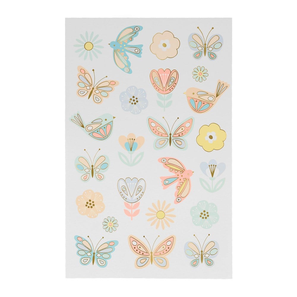 Meri Meri - Birds & Butterflies Tattoo Sheet - Kuşlar & Kelebekler Geçici Dövmeleri - 2'li Geçici Dövmeler / Tattoos