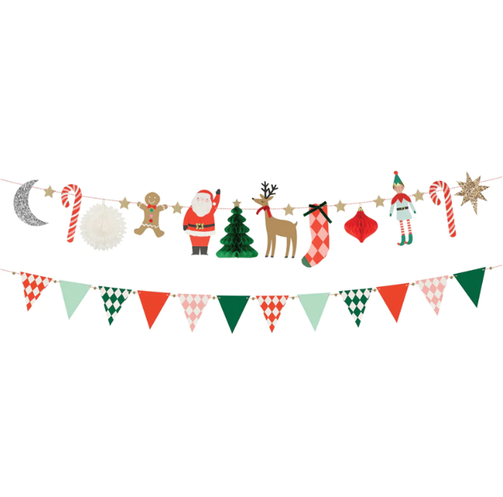 Meri Meri - Christmas Characters Garland - Yeni Yıl Karakterler Asılan Süs Gizden Gelenler