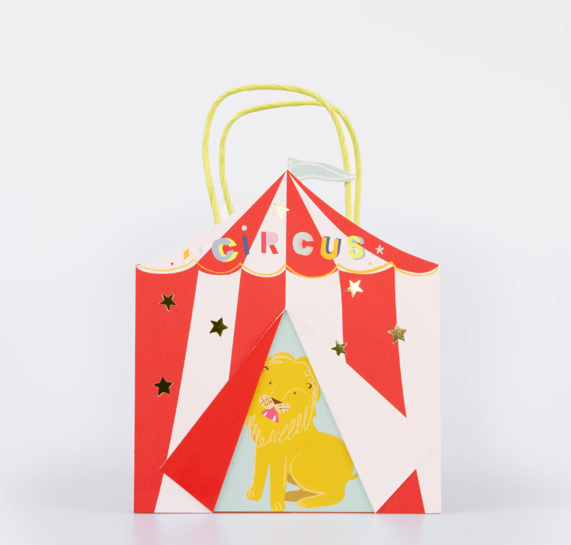 Meri Meri - Circus Party Bags - Sirk Parti Çantaları (8'li) Hediye Çantaları