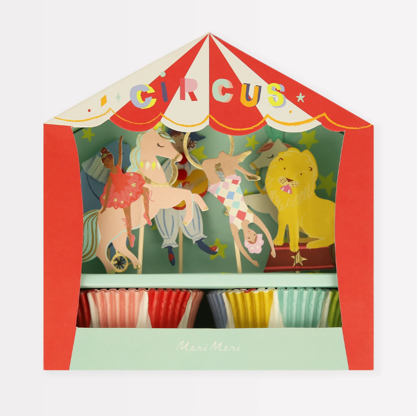 Meri Meri - Circus Cupcake Kit - Sirk Cupcake Kit (x24) Kategorisiz