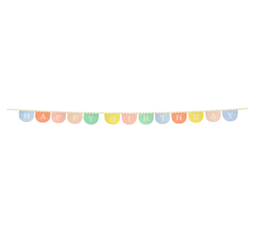 Meri Meri - Happy Birthday Fabric Garland - Happy Birthday Kumaş Asılan Süs Kategorisiz
