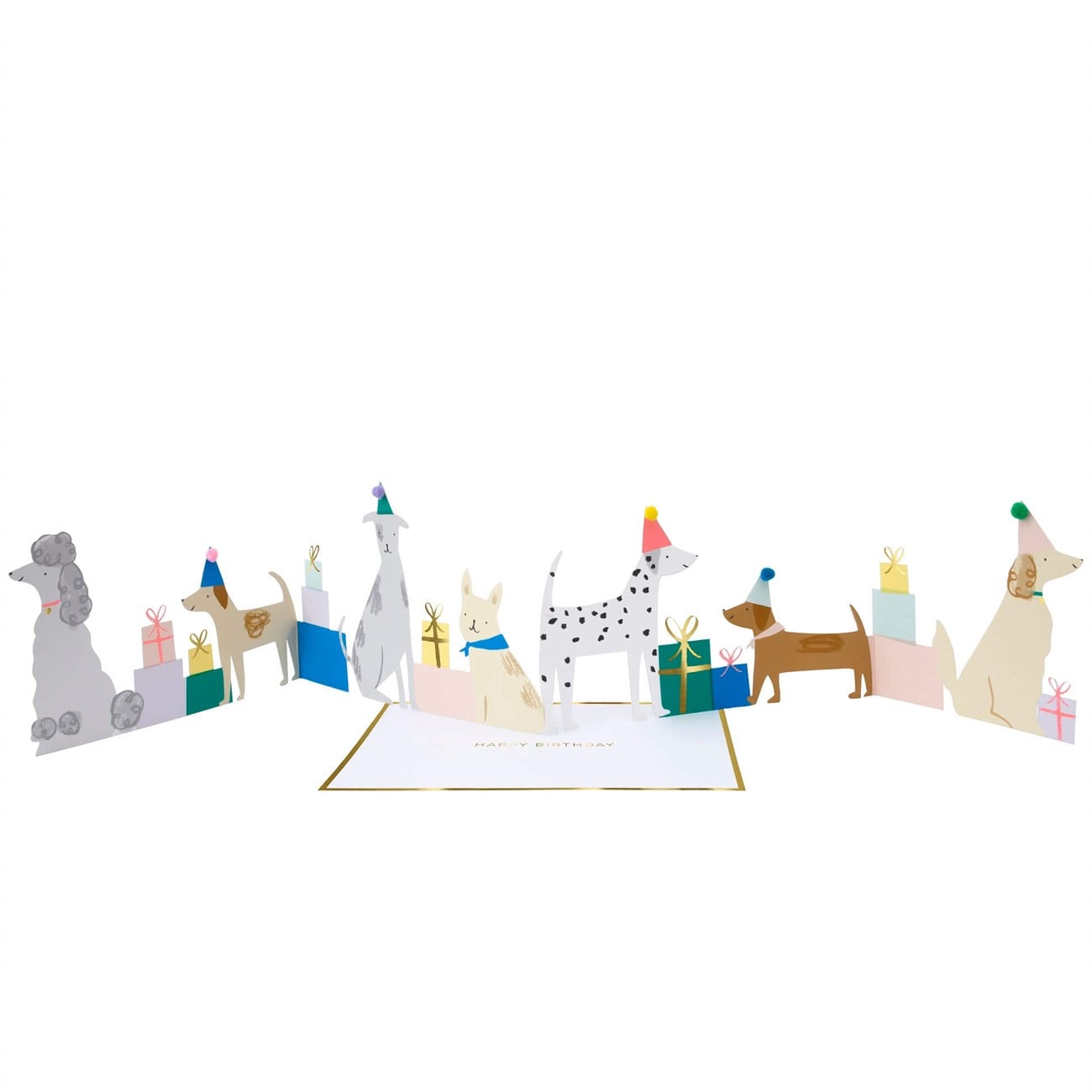 Meri Meri - Dog Concertina Card - Köpek Tebrik Kartı
