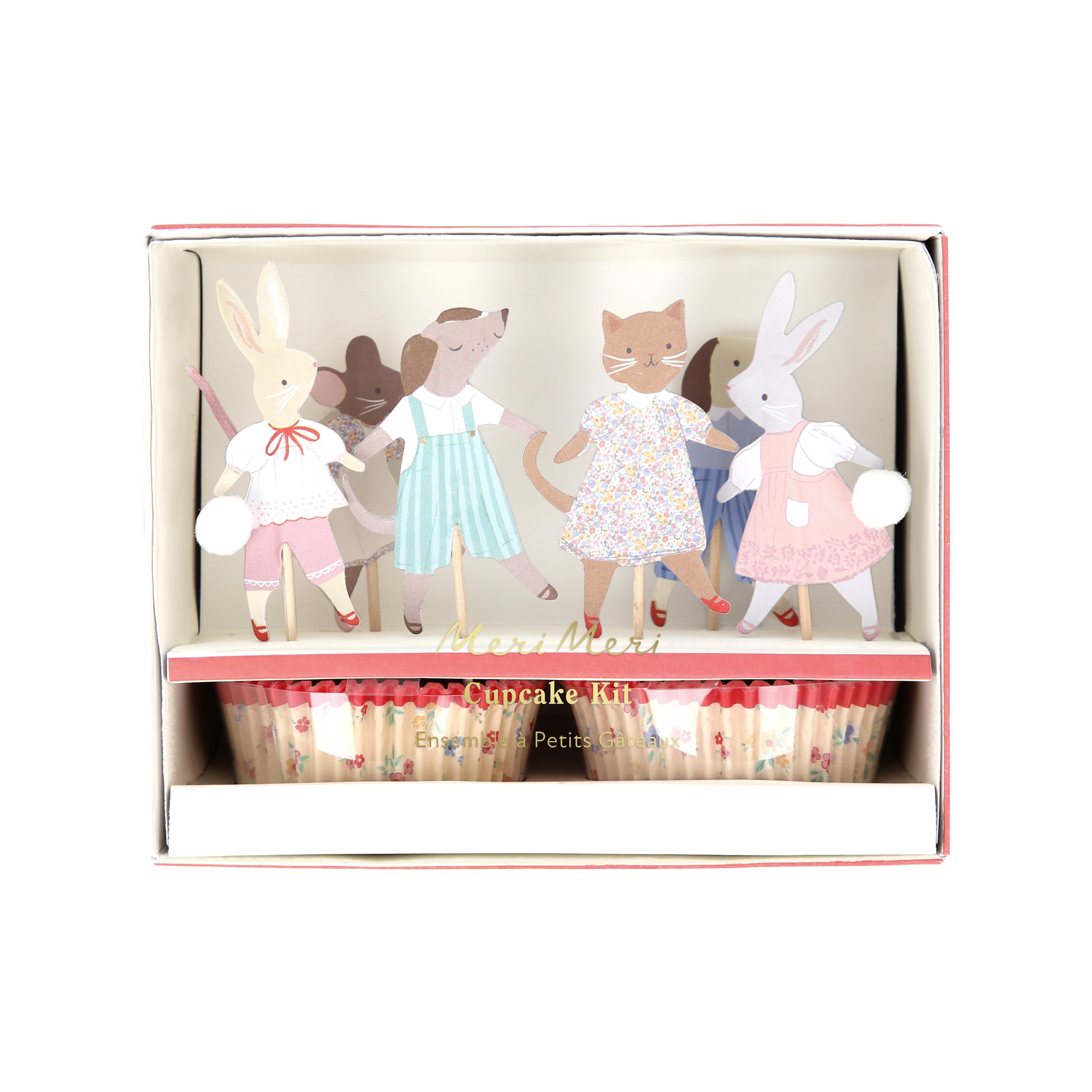 Meri MeriMeri Meri - Animal Friends Cupcake Kit - 24 Adet286575