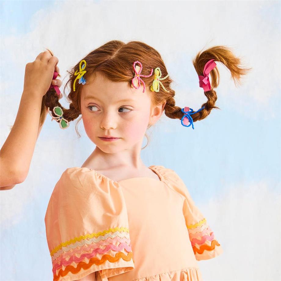 Meri MeriMeri Meri - Beaded Bow Hair Clips - Boncuklu Fiyonklu Saç Tokaları - 5 Adet299751
