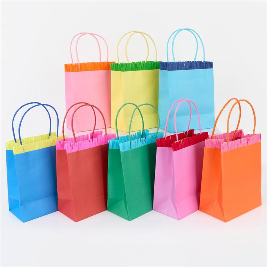 Meri MeriMeri Meri - Bright Fringed Party Bags - Parlak Saçaklı Parti Çantaları - 8 Adet299670