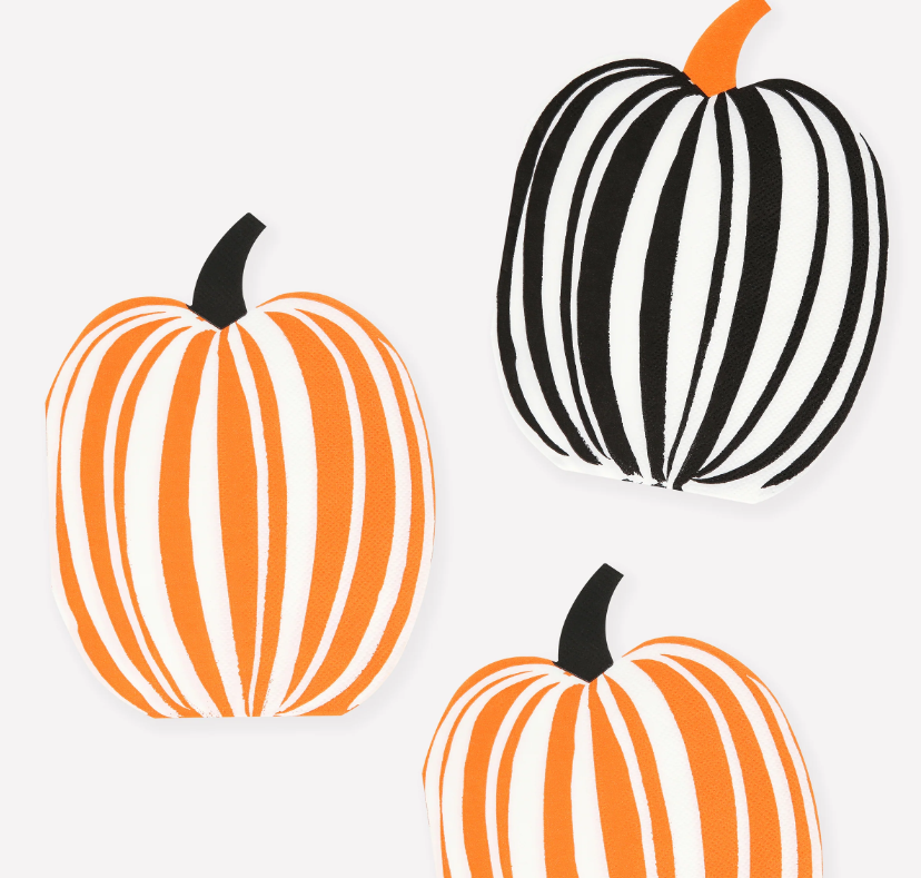 Meri MeriMeri Meri - Çizgili Balkabağı Peçeteler - 16 Adet291813