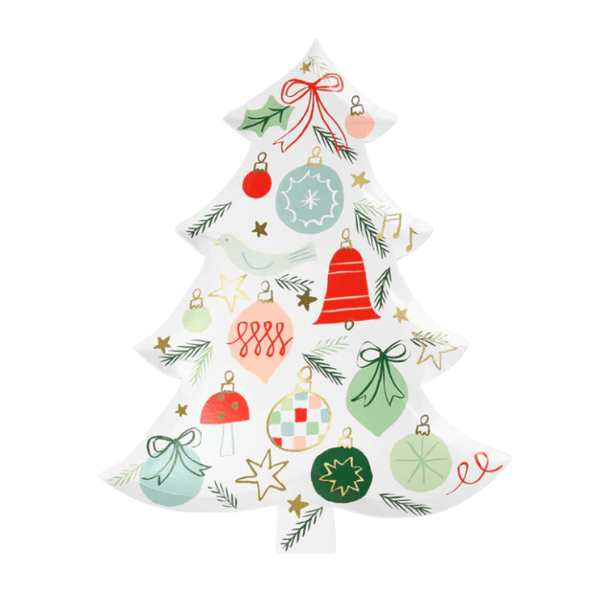 Meri MeriMeri Meri - Festive Pattern Tree Plates - Yeni Yıl Ağacı Tabaklar (8'li)268726