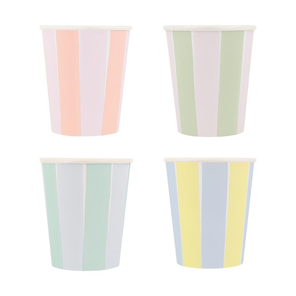 Meri MeriMeri Meri - Pastel Çizgili Bardaklar - 8 Adet282768