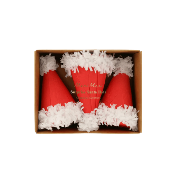Meri MeriMeri Meri - Surprise Santa Hats - Süprizli Noel Baba Şapkalar (3'lü)268699