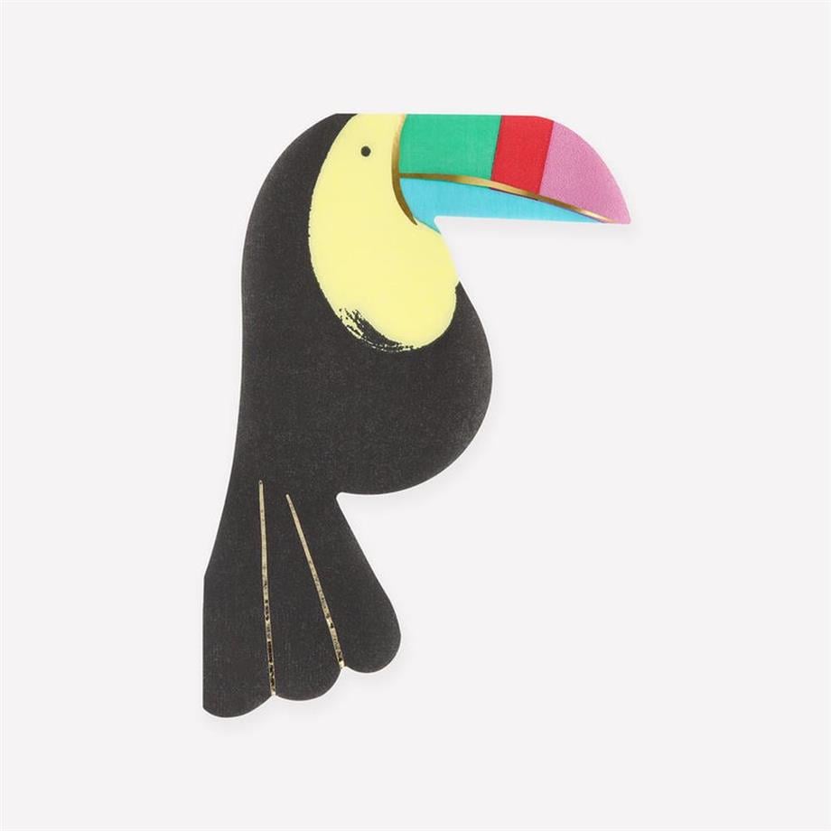 Meri MeriMeri Meri - Toucan Shaped Napkins - Tukan Peçeteler - 16 Adet300471