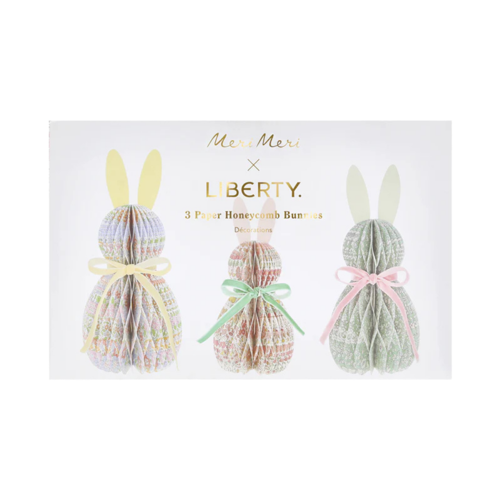 Meri MeriMeri Meri x Liberty - Kağıt Petek Tavşan Süsleri - 3 Adet296718