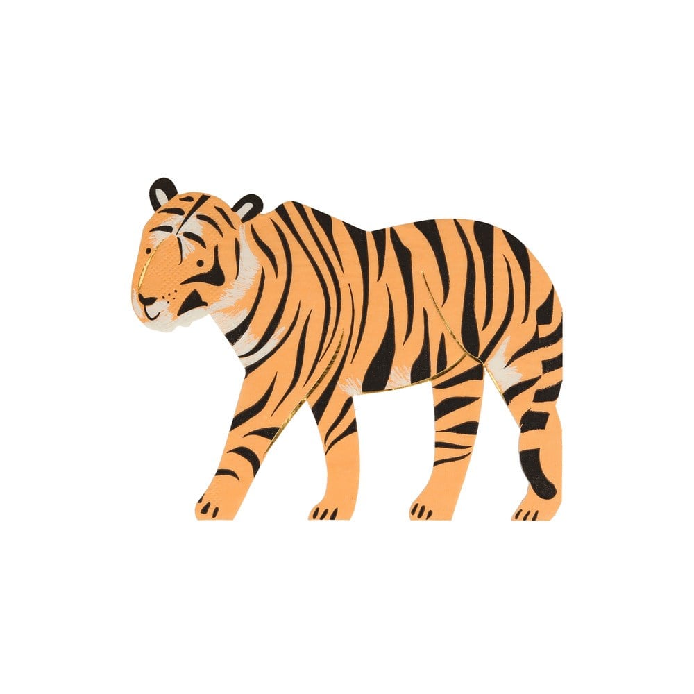 Meri Meri - Tiger Napkins - Kaplan Peçeteler - 16'lı Peçeteler