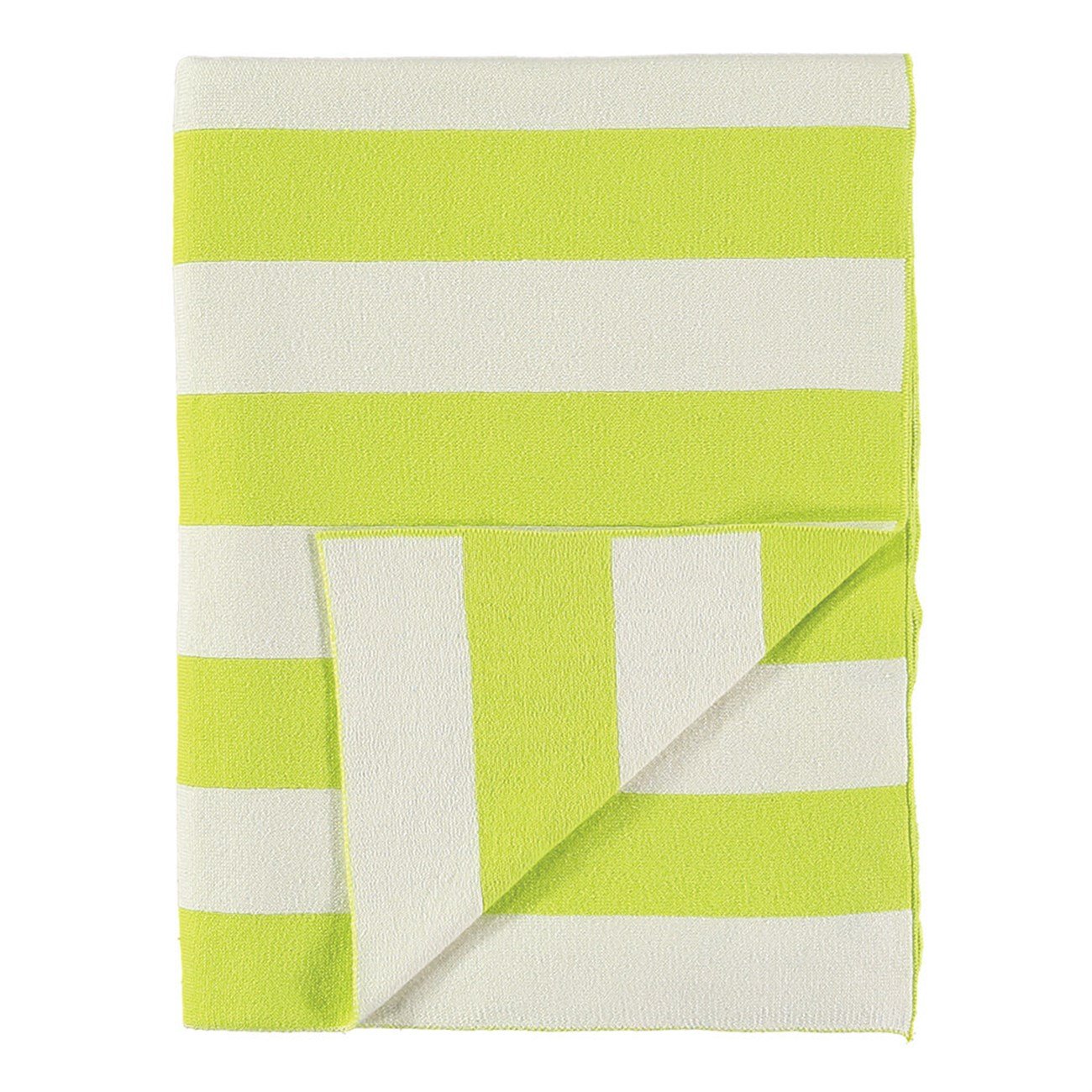 Meri Meri - Çizgili Örme Battaniye - Sarı & Fildişi