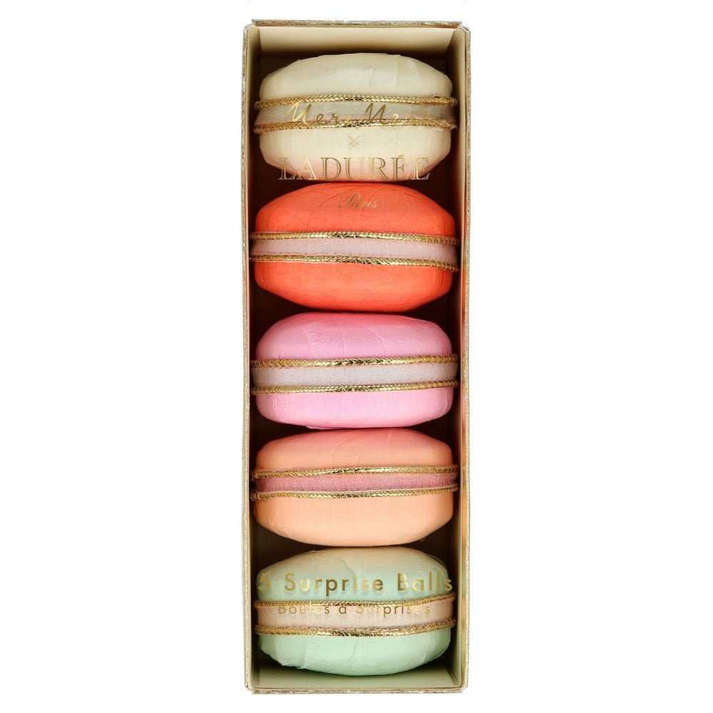 Meri Meri - Ladurée Paris Macaron Surprise Balls - Ladurée Paris Makaron Sürpriz Toplar - 5'li Süprizli Konfetiler ve Toplar
