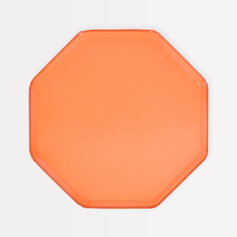 Meri Meri - Papaya Side Plates - Papaya Rengi Tabaklar (M) (x8) Tabaklar