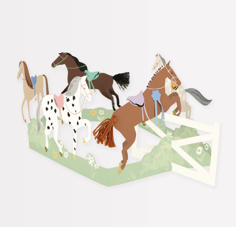 Meri Meri - Concertina Horse Card - Atlar Tebrik Kartı Tebrik Kartları