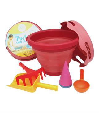 compacToyscompacToys - 7in1 Plaj Kovası Seti - Kırmızı99200201
