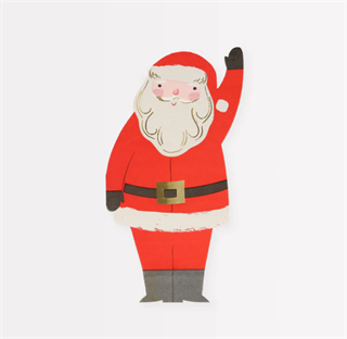 Meri Meri - Jolly Christmas Santa Napkins - Noel Baba Peçeteler (16'lı) Gizden Gelenler
