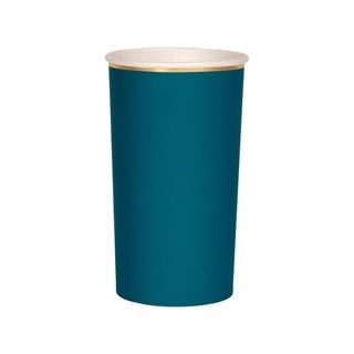 Meri MeriMeri Meri - Dark Teal Cups - Koyu Turkuaz Bardak - L181351
