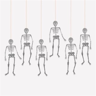 Meri MeriMeri Meri - Halloween - Simli Eklemli İskelet Süsleri (6'lı)303909