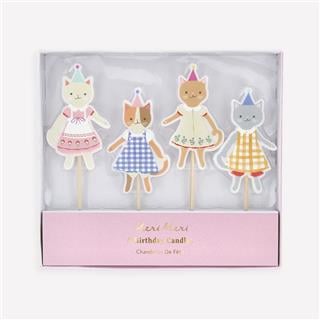 Meri MeriMeri Meri - Kitten Club Candles - Kedi Kulübü Mumlar - 4 Adet301884