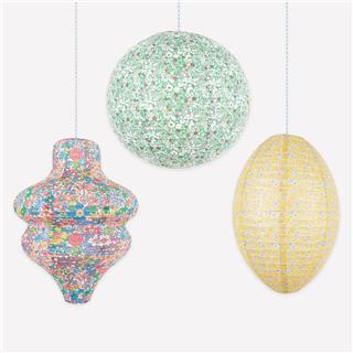Meri MeriMeri Meri - Meri Meri x Liberty Bright Lanterns - Meri Meri x Liberty Parlak Fener Asılan Süsler - 3 Adet303054