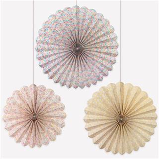 Meri MeriMeri Meri - Meri Meri x Liberty Giant Pinwheel Decorations - Meri Meri x Liberty Dev Fırıldak Asılan Süsler - 3 Adet298824