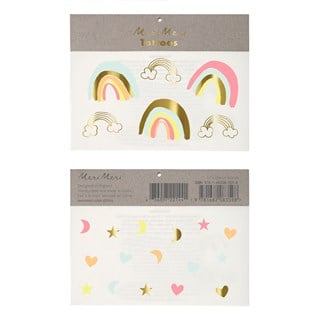 Meri MeriMeri Meri - Neon Rainbows Tattoos - Neon Gökkuşağı Geçici Dövme - L158599