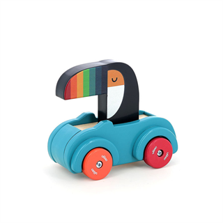 VilacVilac - Sesli Ahşap Araba - Tukan7426K
