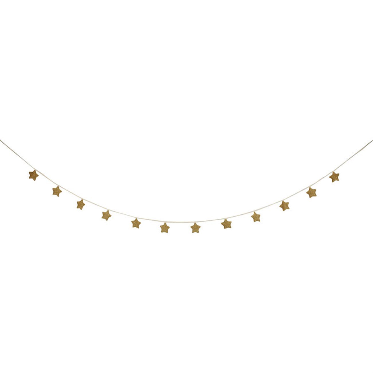 Meri Meri - Gold Knitted Star Garland - Altın Yıldızlı Asılan Süs