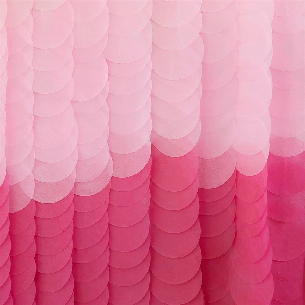 Gigner Ray - Backdrop Tissue Paper Discs Pink Ombre Asılan Süsler