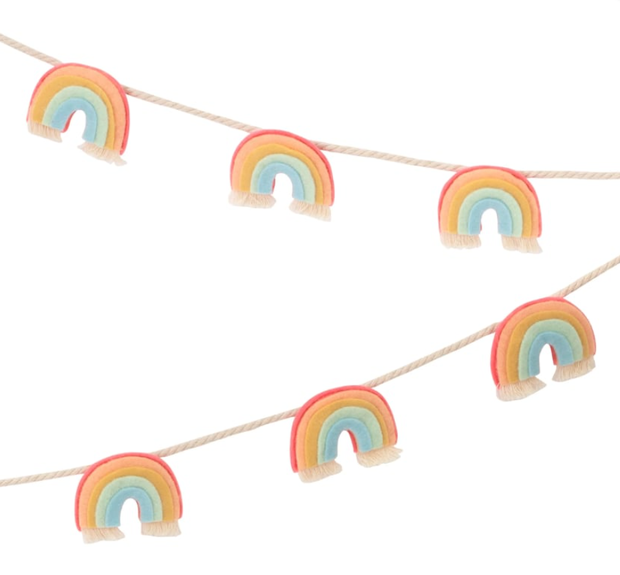Meri Meri - Felt Rainbow Garland - Keçe Gökkuşağı Asılan Süs Asılan Süsler