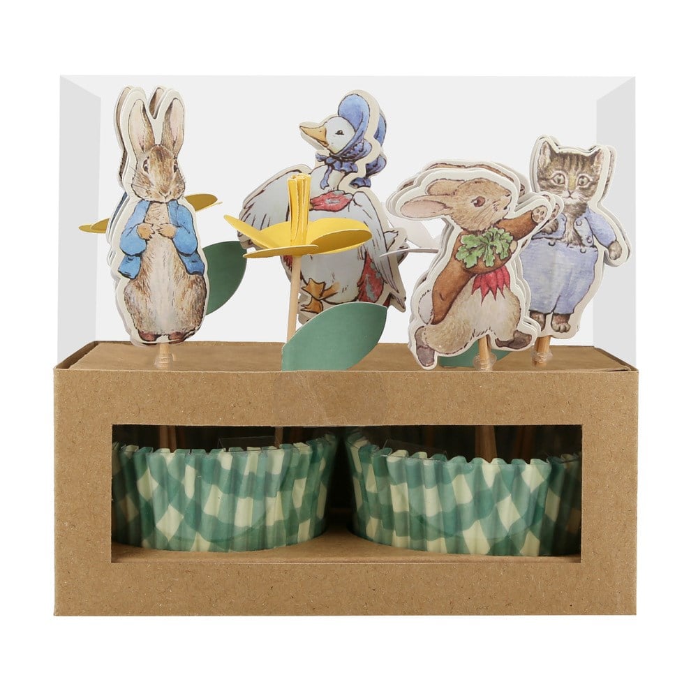 Meri Meri - Peter Rabbit In The Garden Cupcake Kit - Peter Rabbit Bahçede Cupcake Kiti - 24'lü Cupcake Setleri