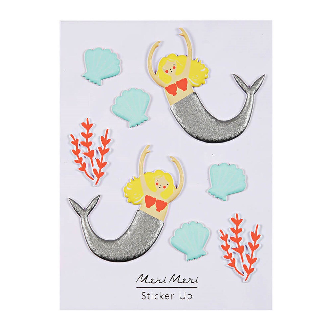 Meri Meri - Mermaid Puffy Stickers - Denizkızı Kabartmalı Çıkartmalar