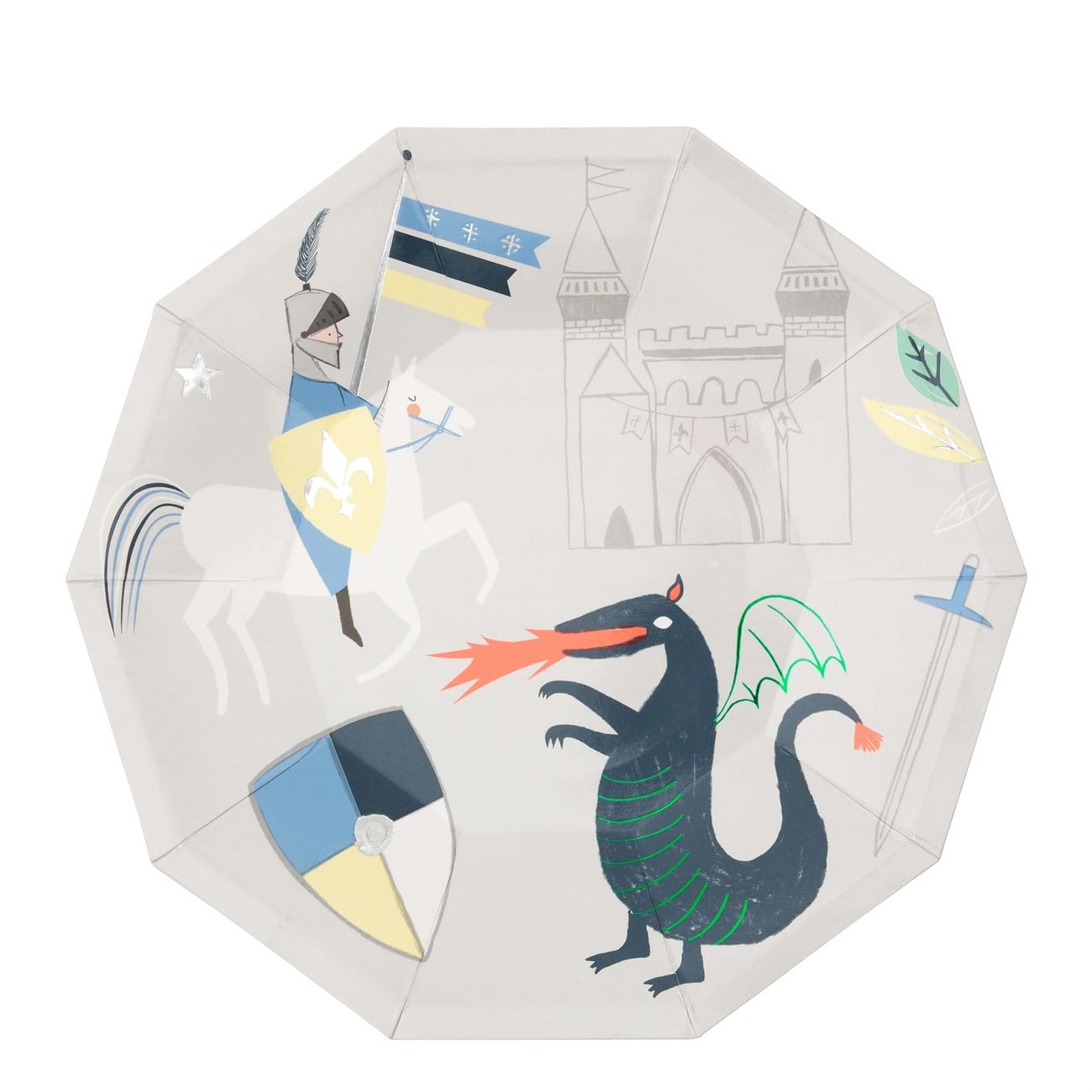 Meri Meri - Knights Plates - Şövalye Tabaklar - L
