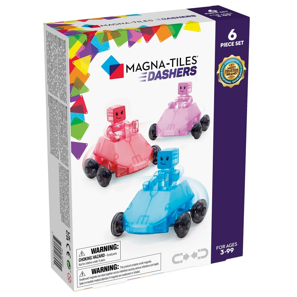 Magna-Tiles - Dashers 6-Piece Set - Hızlı Sürücüler 6 Parça Gizden Gelenler