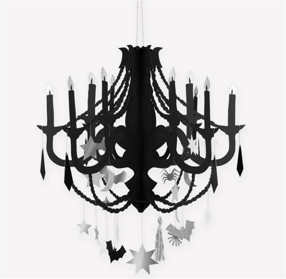 Meri Meri - Black Paper Chandelier - Siyah Avize Gizden Gelenler