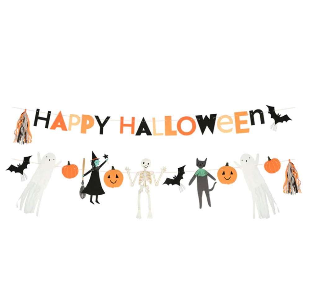 Meri Meri - Happy Halloween Garland - Happy Halloween Asılan Süs Gizden Gelenler