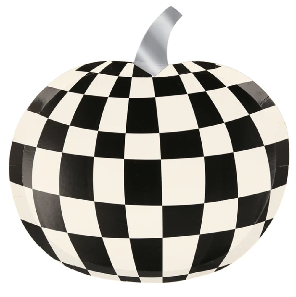 Meri Meri - Mod Pattern Pumpkin Plates - Modern Balkabağı Tabaklar (8'li) Gizden Gelenler