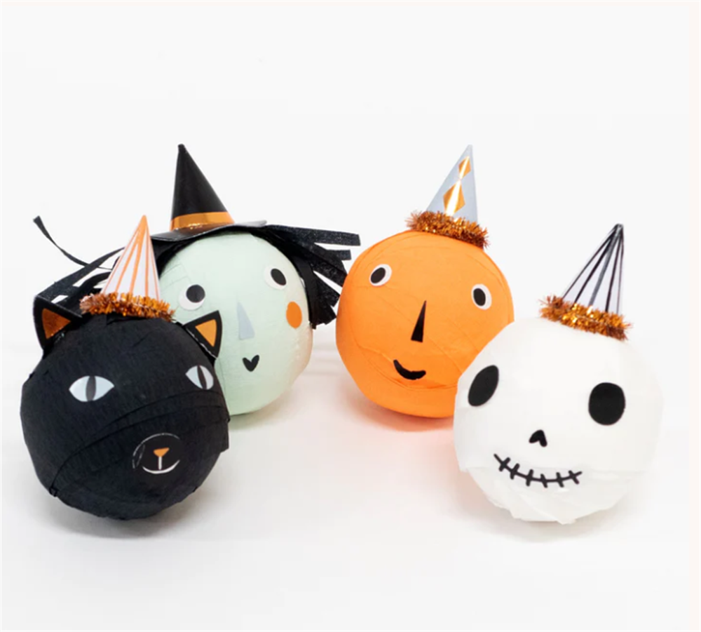 Meri Meri - Vintage Halloween Surprise Balls - Klasik Halloween Sürpriz Topları (4'lü) Gizden Gelenler