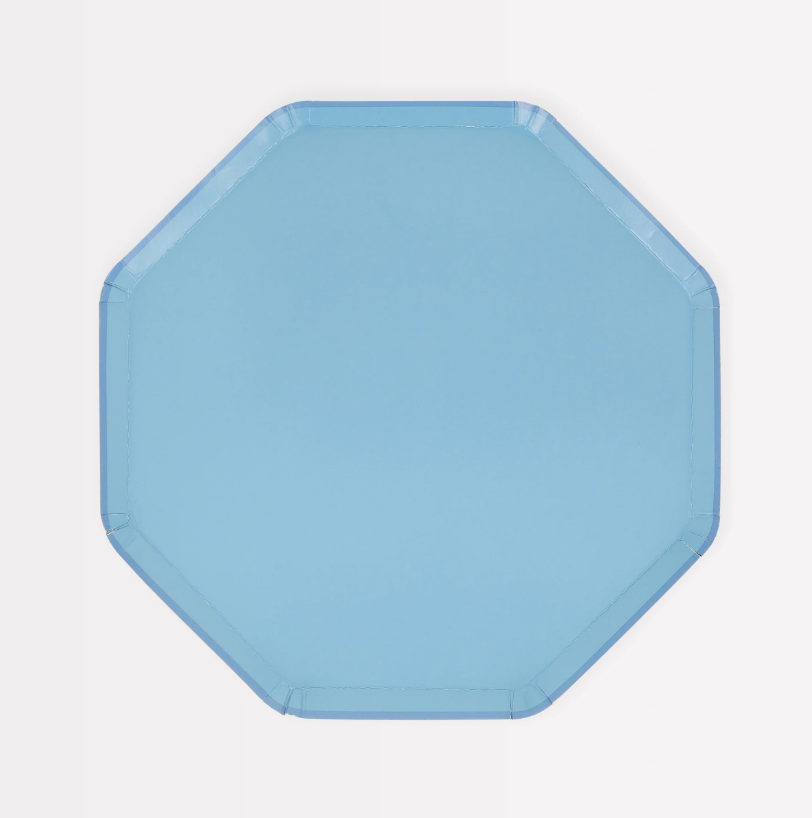 Meri Meri - Cornflower Blue Side Plates - Peygamber Çiçeği Mavisi Tabaklar (M) (x8) Kategorisiz